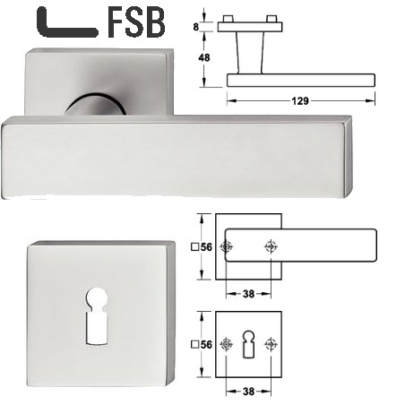 FSB 1003/1703 18/1704 <b>BB</b> ALU Zimmertrgarnitur